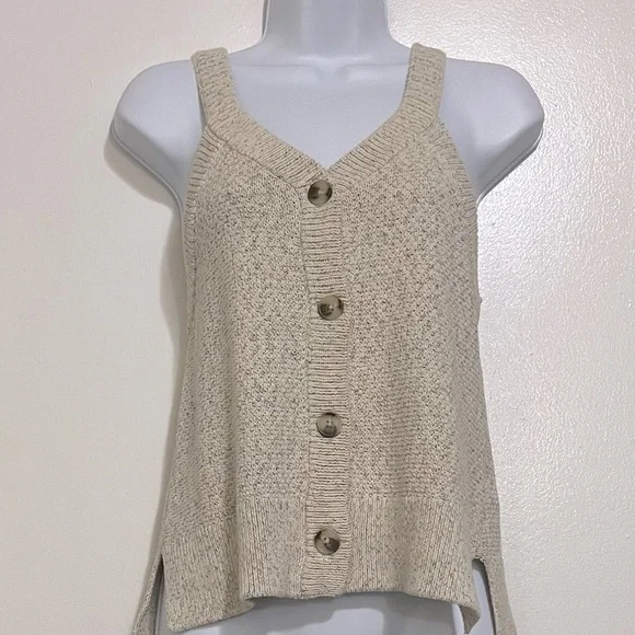 ❌SOLD❌Madewell Rainbow Marled Wakefield Button-Front Sweater Tank Size S - Picture 12 of 12